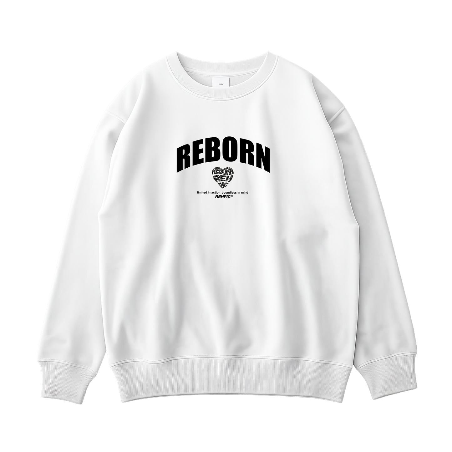 26SS REBORN OVERSIZE SWEAT wht