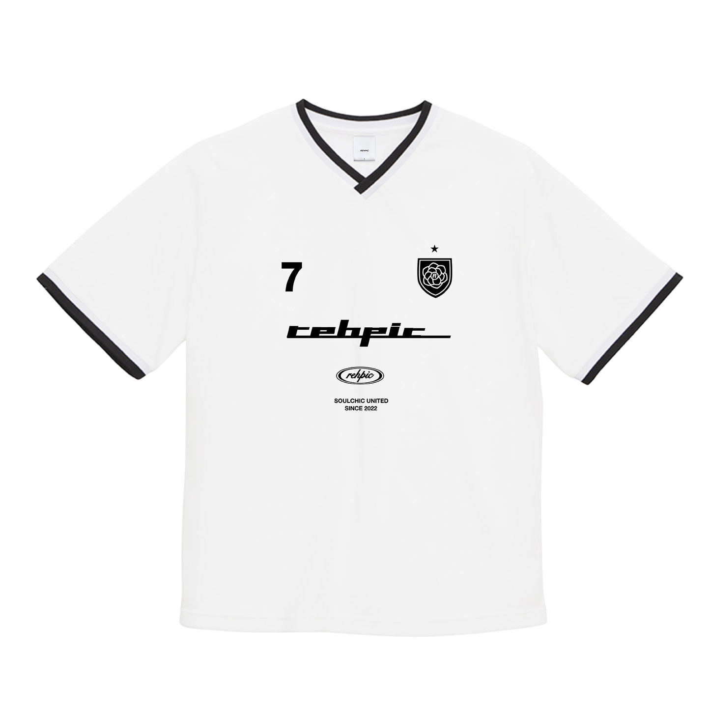 26SS SOULCHIC UNITED Dry Athletic Line-Rib TEE wht