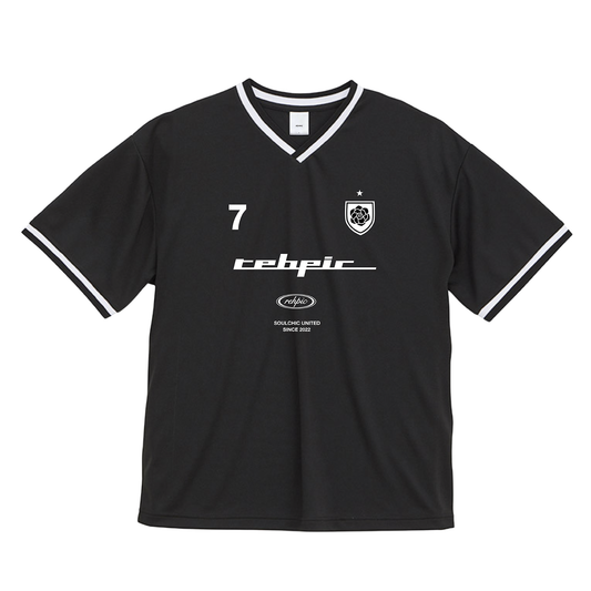 26SS SOULCHIC UNITED Dry Athletic Line-Rib TEE blk
